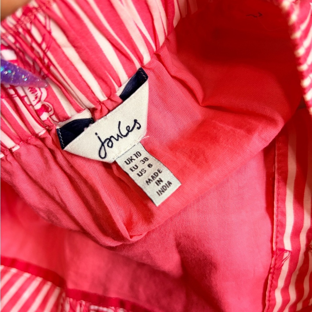 Joules Pink Floral Striped Midi Skirt - Picture 5 of 5